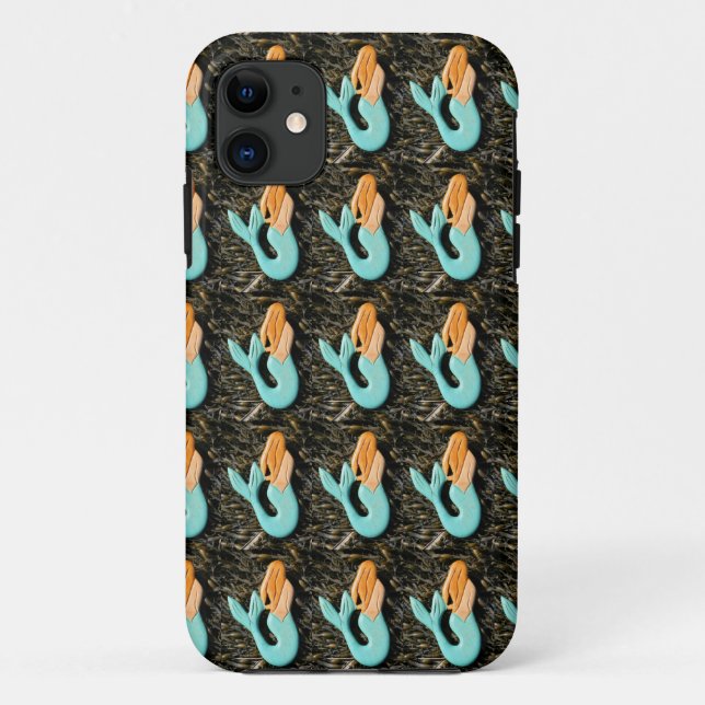 blue mermaid pattern case (Back)