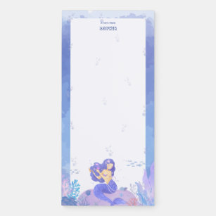 Blue Mermaid Personalised Magnetic Notepad NP-016