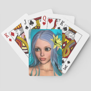 Blue Mermaid Playing Cards