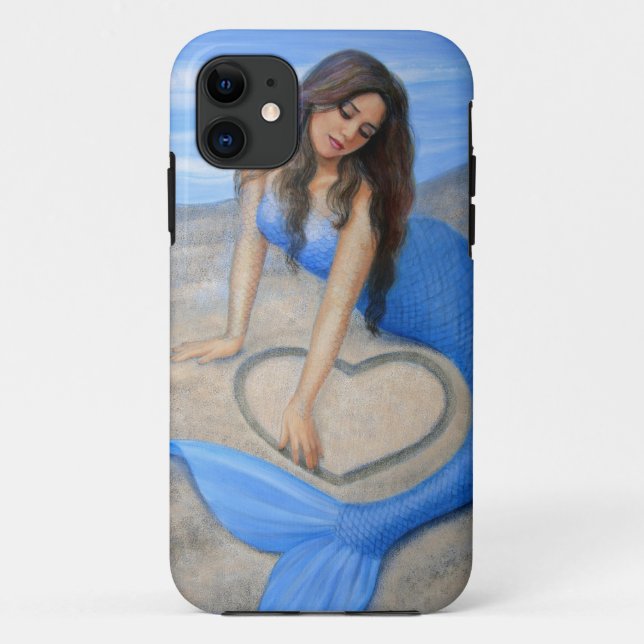 Blue Mermaid 's Heart Fantasy Art iPhone 5 Case (Back)