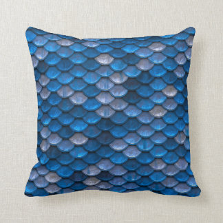 Blue Mermaid Scales Cushion