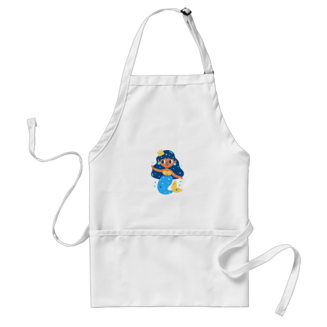 Blue mermaid standard apron (Front)