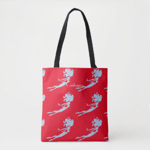 Blue Mermaid Swimmer Thunder_Cove Tote Bag