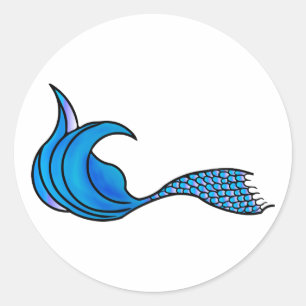 Blue mermaid tail Sticker