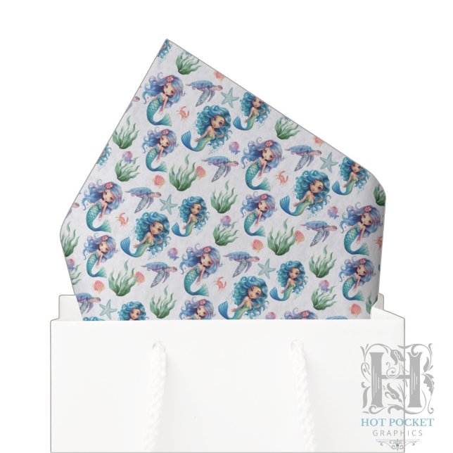 Blue Mermaid Tissue Paper (Creator Uploaded)