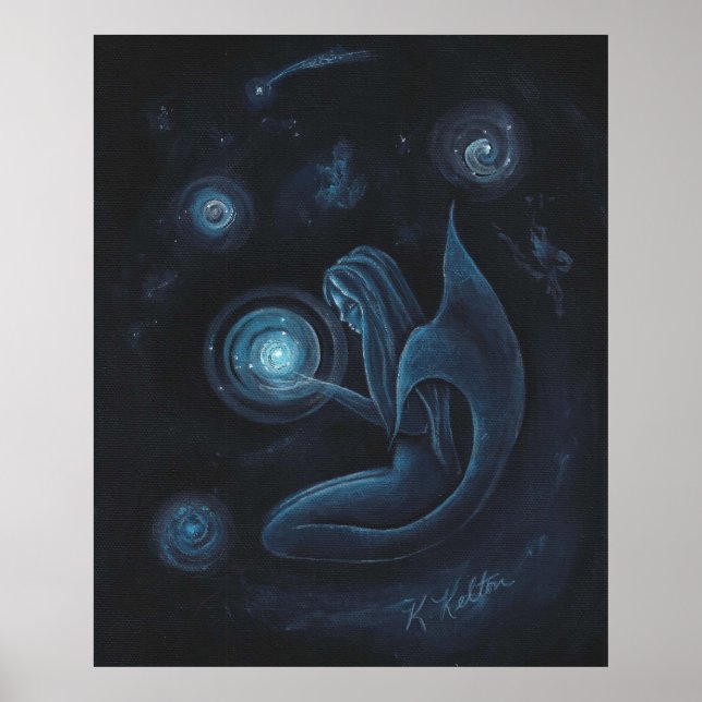 Blue Mermaid Universe Poster (Front)