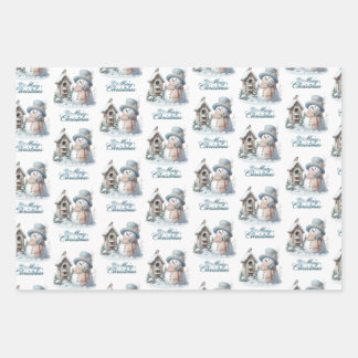 Blue Merry Christmas Paper