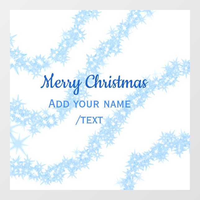 Blue merry christmas sparkle glitter lines add nam (Sheet)