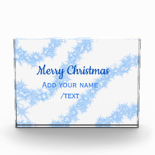 Blue merry christmas sparkle glitter lines add nam photo block