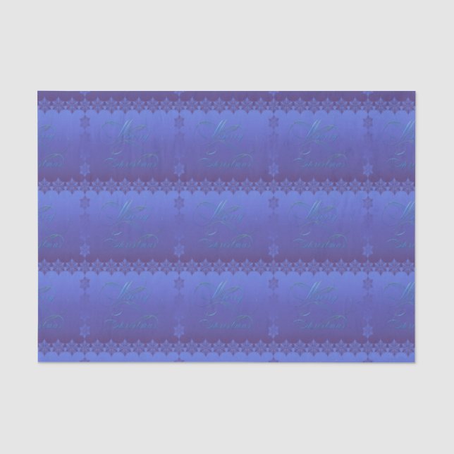 Blue Merry Christmas Tissue Paper (Front)