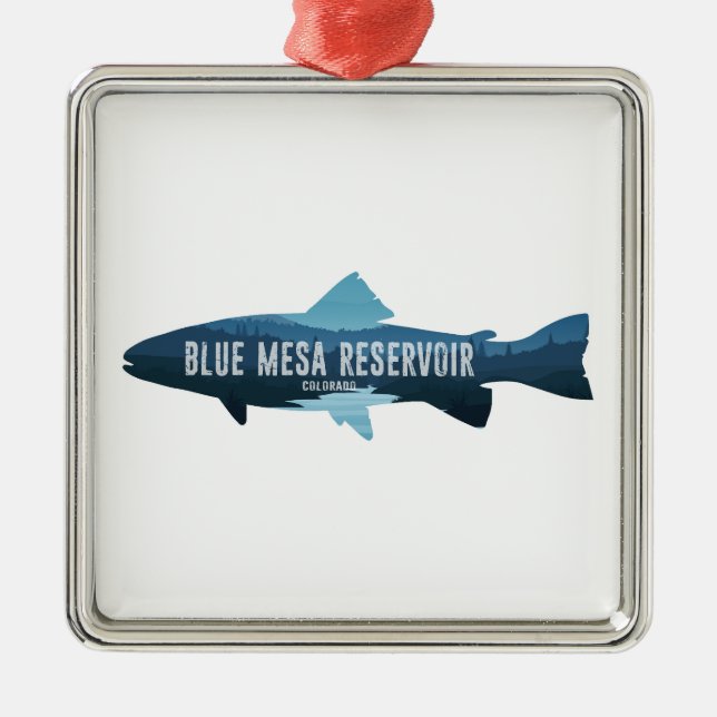 Blue Mesa Reservoir Colorado Fish Metal Ornament (Front)