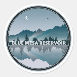 Blue Mesa Reservoir Colorado Reflection Classic Round Sticker