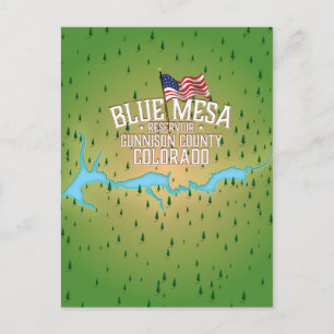 Blue Mesa Reservoir, Gunnison,Gunnison County Map Postcard