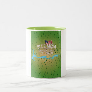 Blue Mesa Reservoir, Gunnison,Gunnison County Map Two-Tone Coffee Mug