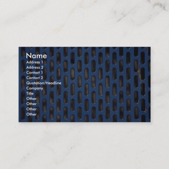 Blue mesh business card (Front)
