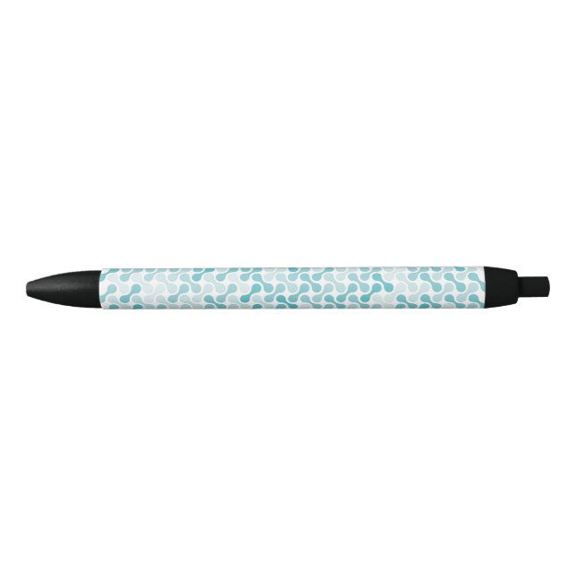 Blue metaball pattern black ink pen (Front)