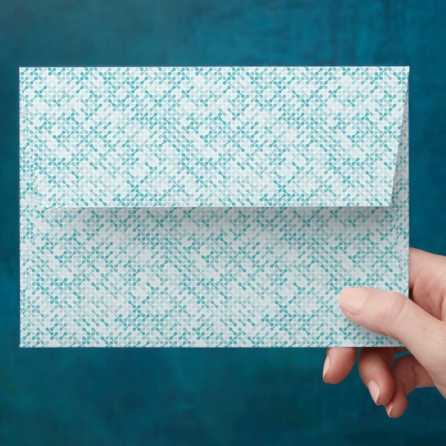 Blue metaball pattern envelope (Hand)