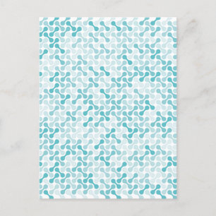 Blue metaball pattern holiday postcard
