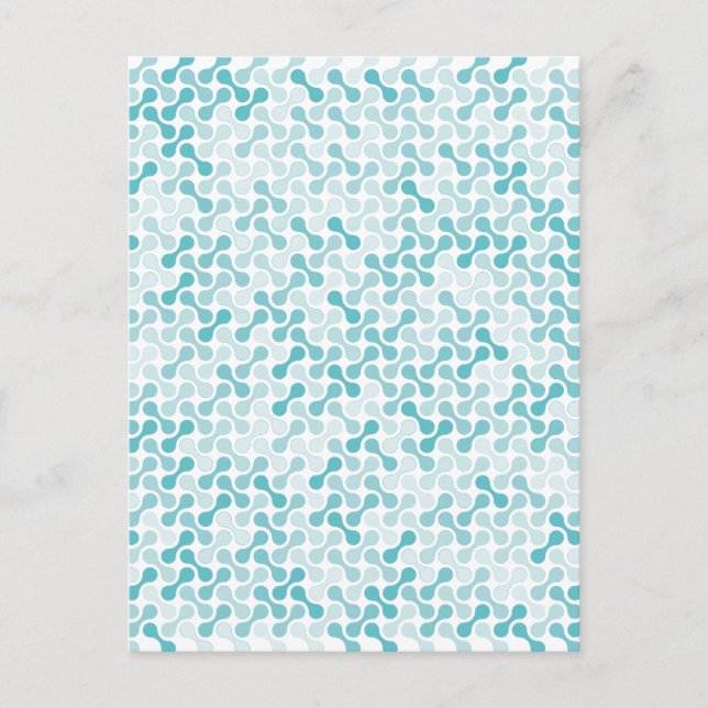 Blue metaball pattern holiday postcard (Front)