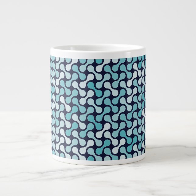 Blue metaball pattern large coffee mug (Front)