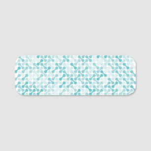 Blue metaball pattern name tag
