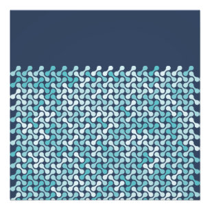 Blue metaball pattern photo print