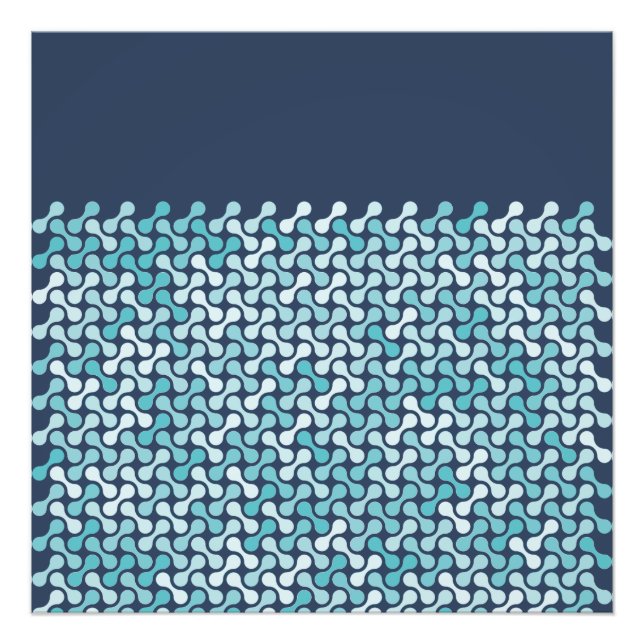 Blue metaball pattern photo print (Front)