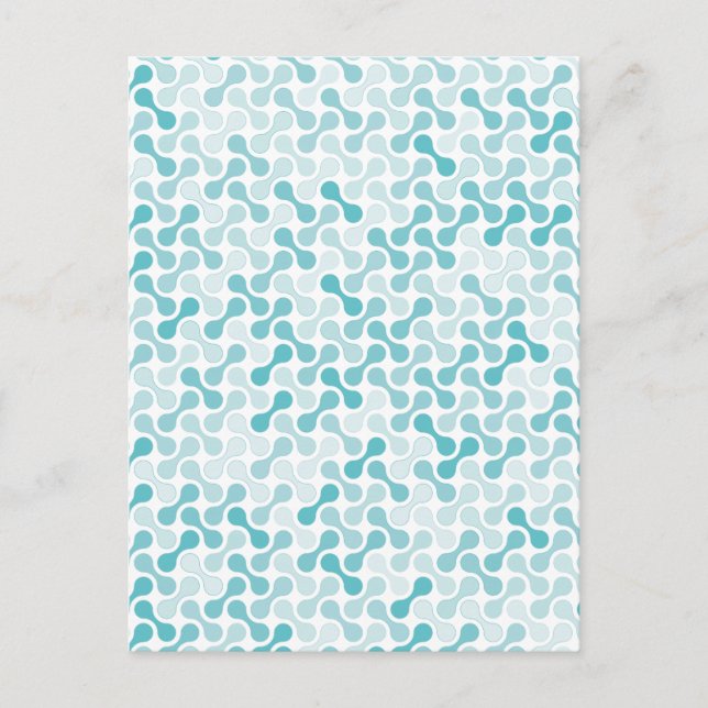 Blue metaball pattern postcard (Front)