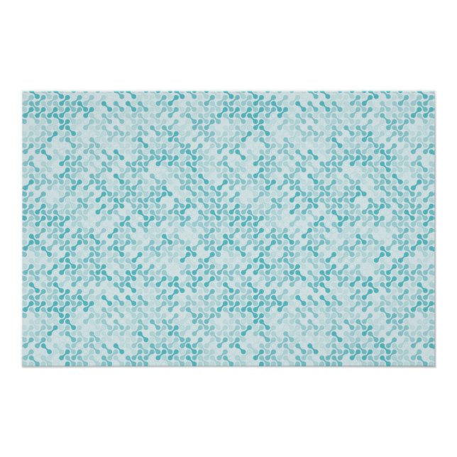 Blue metaball pattern poster (Front)