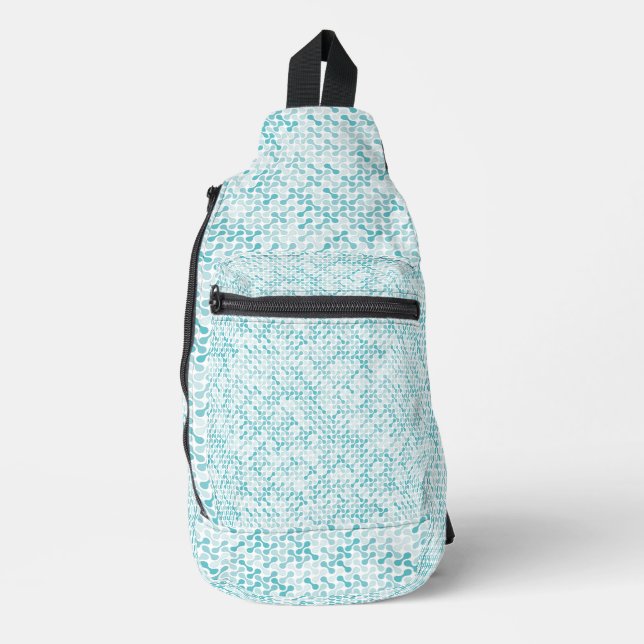 Blue metaball pattern sling bag (Front)