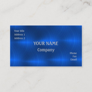 Blue metal business card