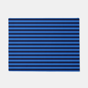 Blue Metal Horizontal Bars Doormat