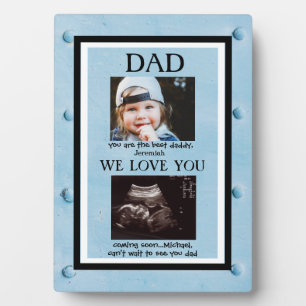 Blue Metal Stud Background Ultrasound 2 Photo Plaque