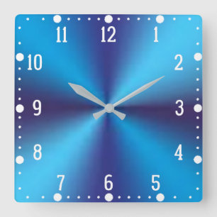 Blue Metallic Background-36361 Square Wall Clock