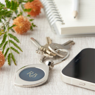 Blue Metallic Key Ring