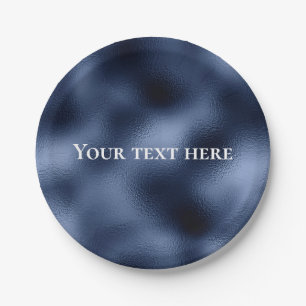 blue metallic texture celebrations napkins paper plate
