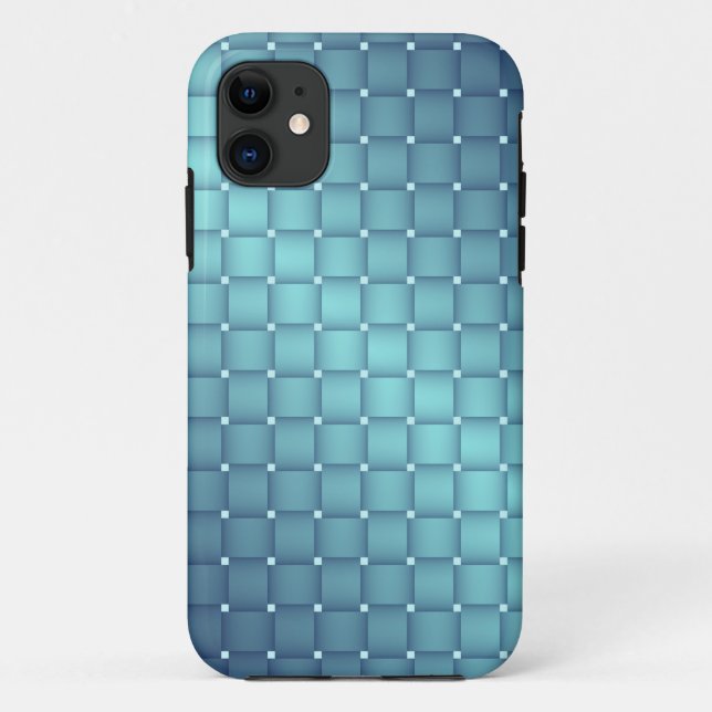 Blue Metallic Tiles Christmas decor Case-Mate iPhone Case (Back)