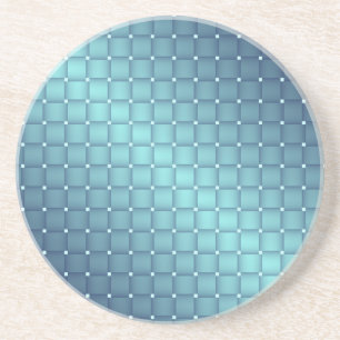 Blue Metallic Tiles Christmas decor Coaster