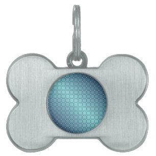Blue Metallic Tiles Christmas decor Pet Name Tag