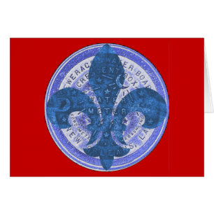 Blue Metre Lid with Fleur De Lis