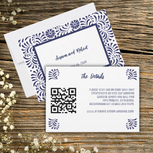 BLUE MEXICAN TALAVERA ENCLOUSURE CARD