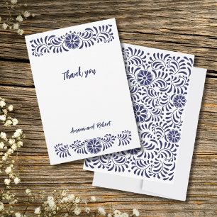 BLUE MEXICAN TALAVERA THANK YOU CARD