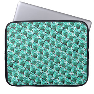 Blue, micro crystalline cubes or brick effect? laptop sleeve