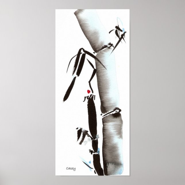 Blue Midnight Bamboo Poster (Front)