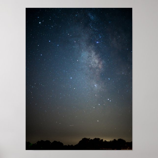 Blue Milky Way Over The Ozarks Poster (Front)