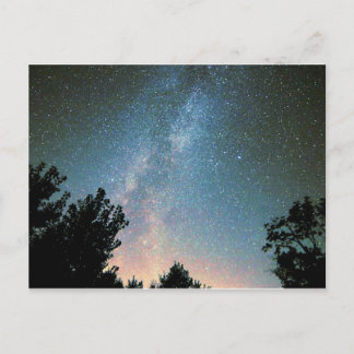 blue milky way postcard