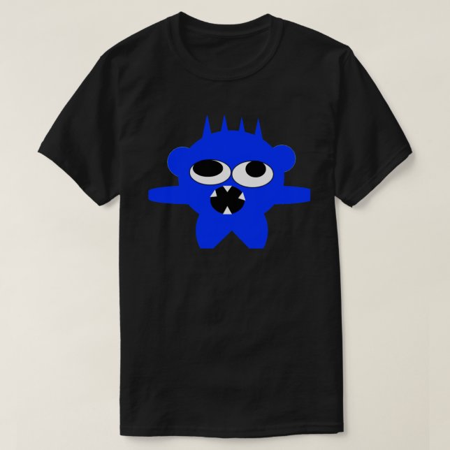 Blue  Mini Monster Tee a Skullnskin Graphic Design (Design Front)