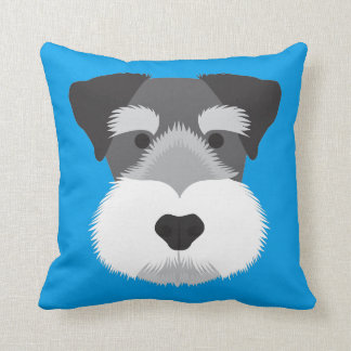 Blue Miniature Schnauzer Cushion