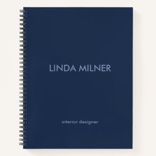 Blue minimal simple business notebook