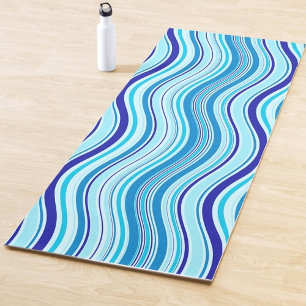 Blue Minimalist Clean Modern Calming Yoga Mat